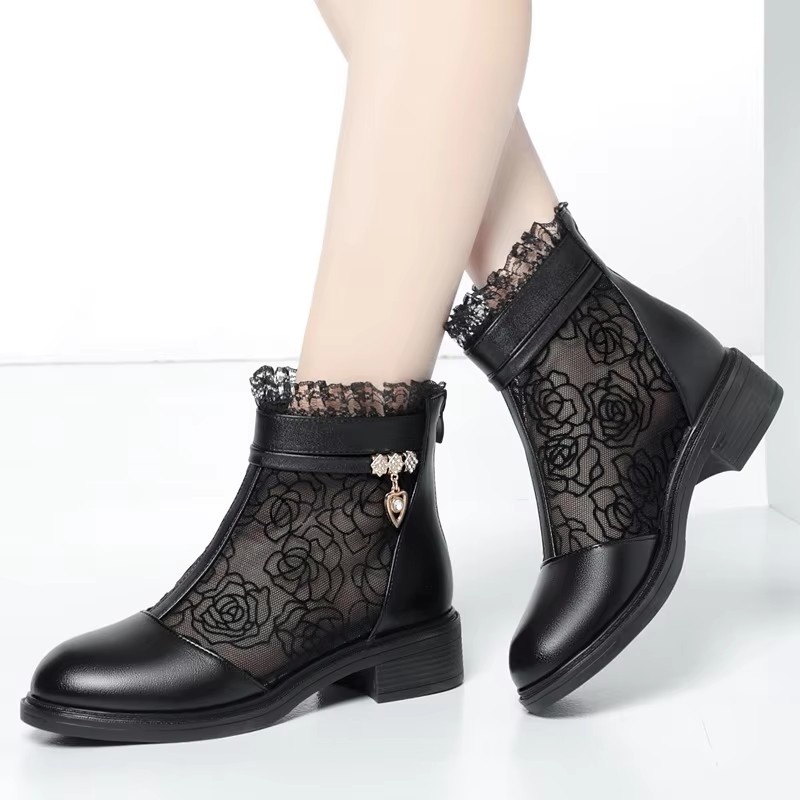 Leather Work Women Shoes - Удобная дышащая сетчатая кожаная обувь 2,5