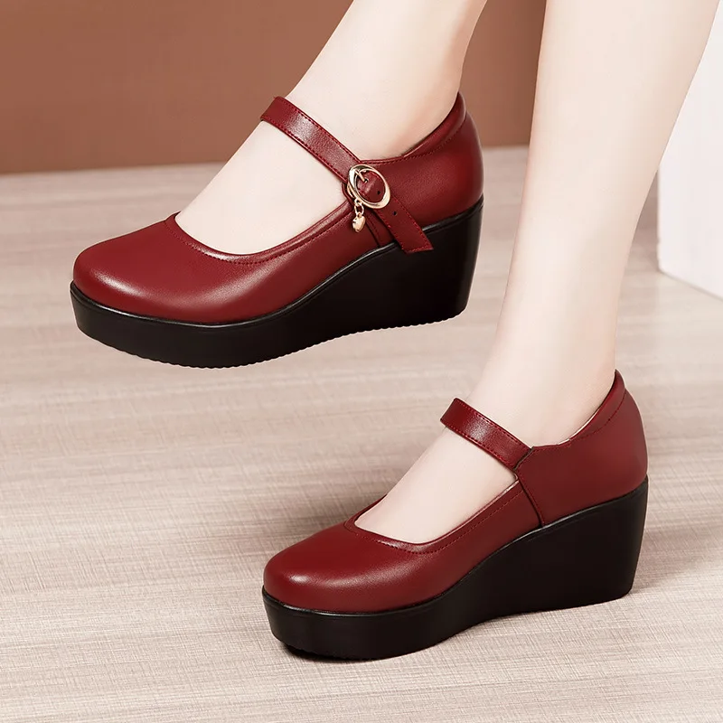 6 см, маленький размер 32–43,  – обзор и цена Leather Work Women Shoes