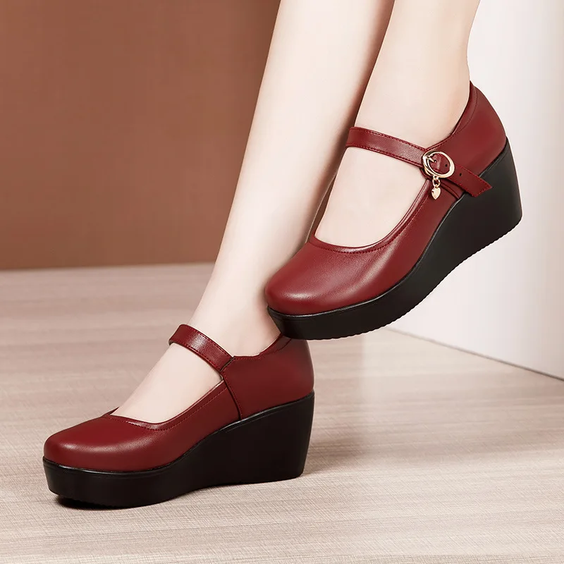 6 см, маленький размер 32–43,  – обзор и цена Leather Work Women Shoes