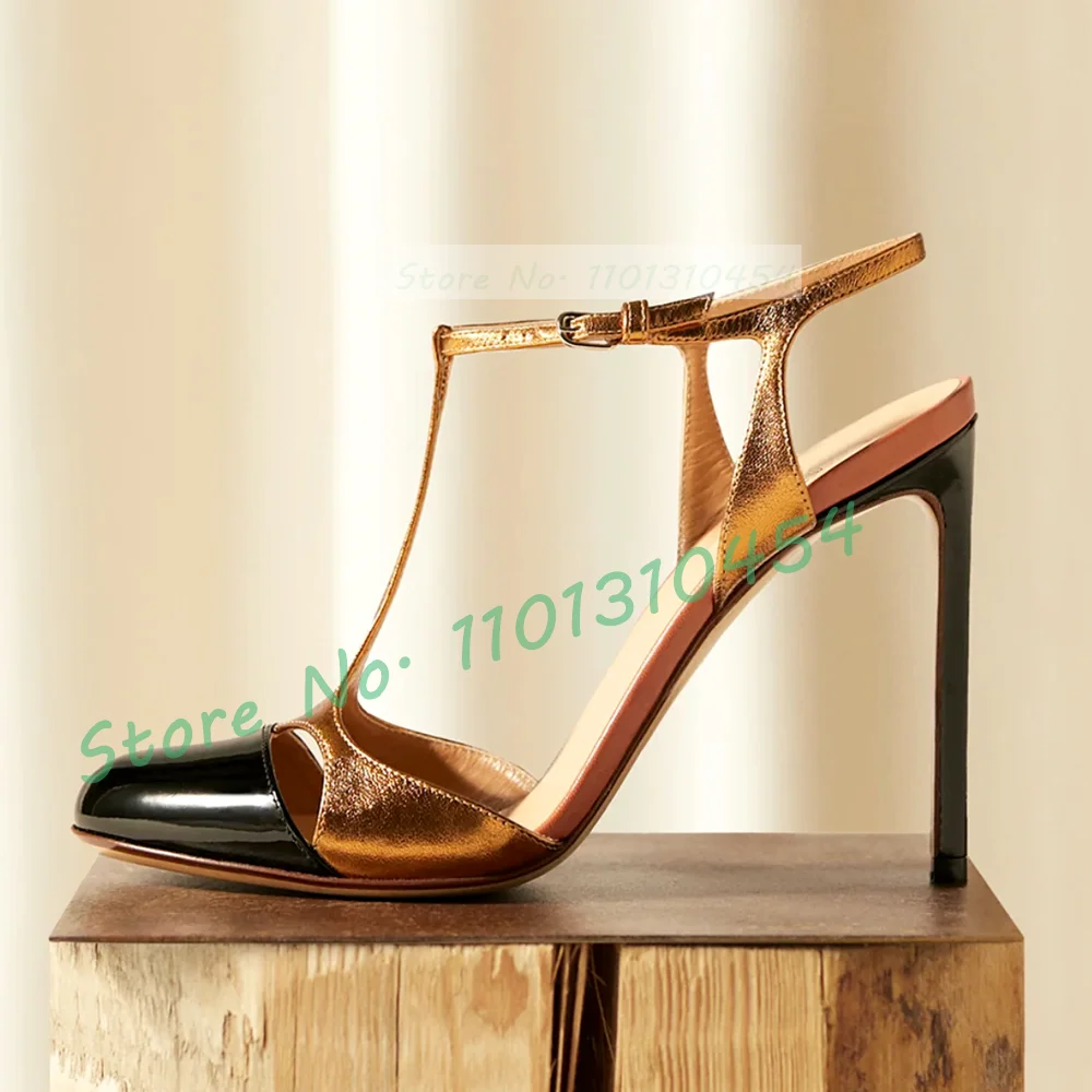 Сандалии Т-образные двухцветны – обзор и цена Leather Work Women Shoes